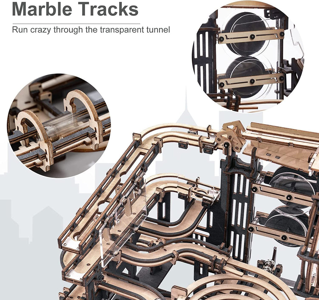 Baby Lane Robotime ROKR Marble Night City Model: Creative Wooden Puzzle for Kids