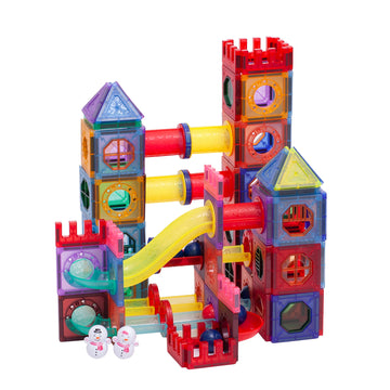 Baby Lane 158 PCS 3D Magnetic Building Blocks: Fun Educational STEM Tiles for Boys and Girls