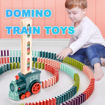 Baby Lane Electric Building Blocks Train Toy: Domino Puzzle Playset