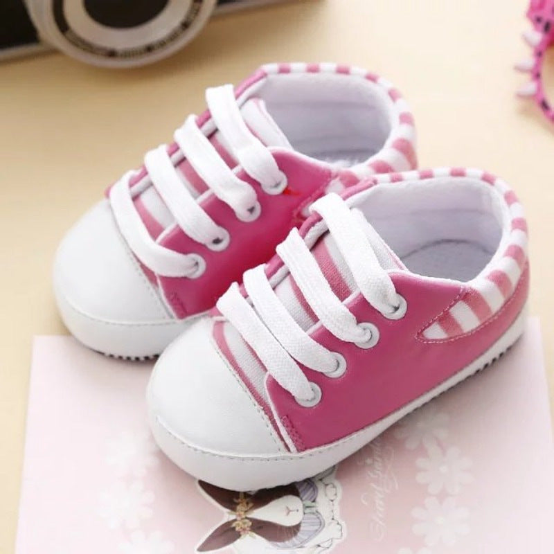 Baby Lane Adorable Unisex Toddler Shoes – Cotton Cartoon Lace-Up Canvas for Autumn!