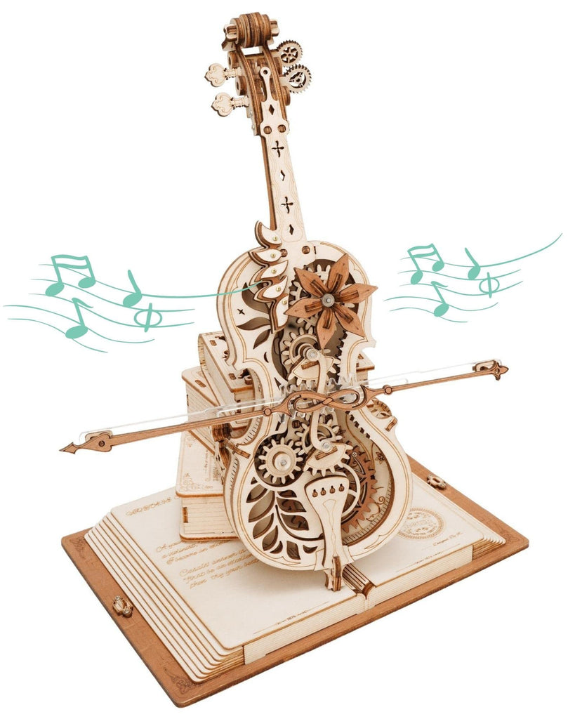 Baby Lane DIY Mechanical Music Box: Robotime ROKR Magic Cello 3D Puzzle for Girls