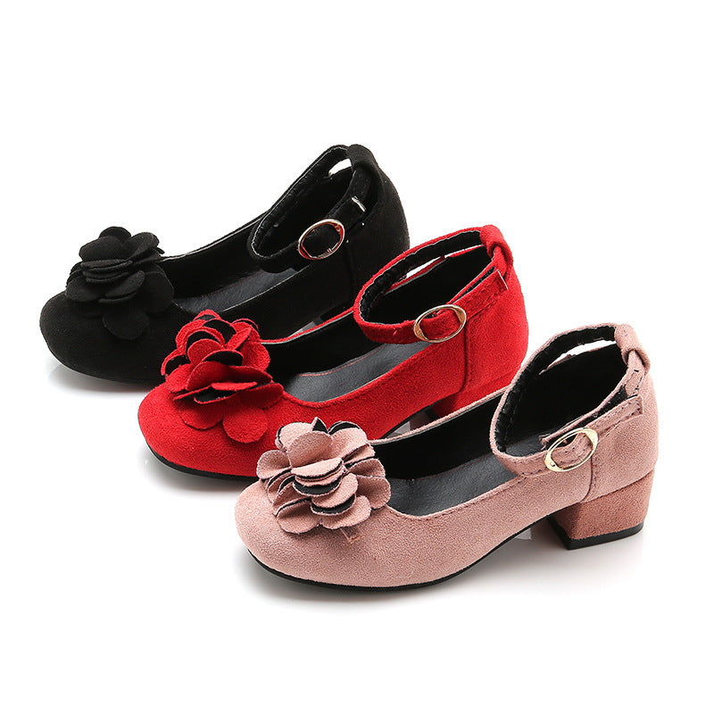 Baby Lane: Dazzling Girls' Princess High Heels in Leather – Ideal for Performances