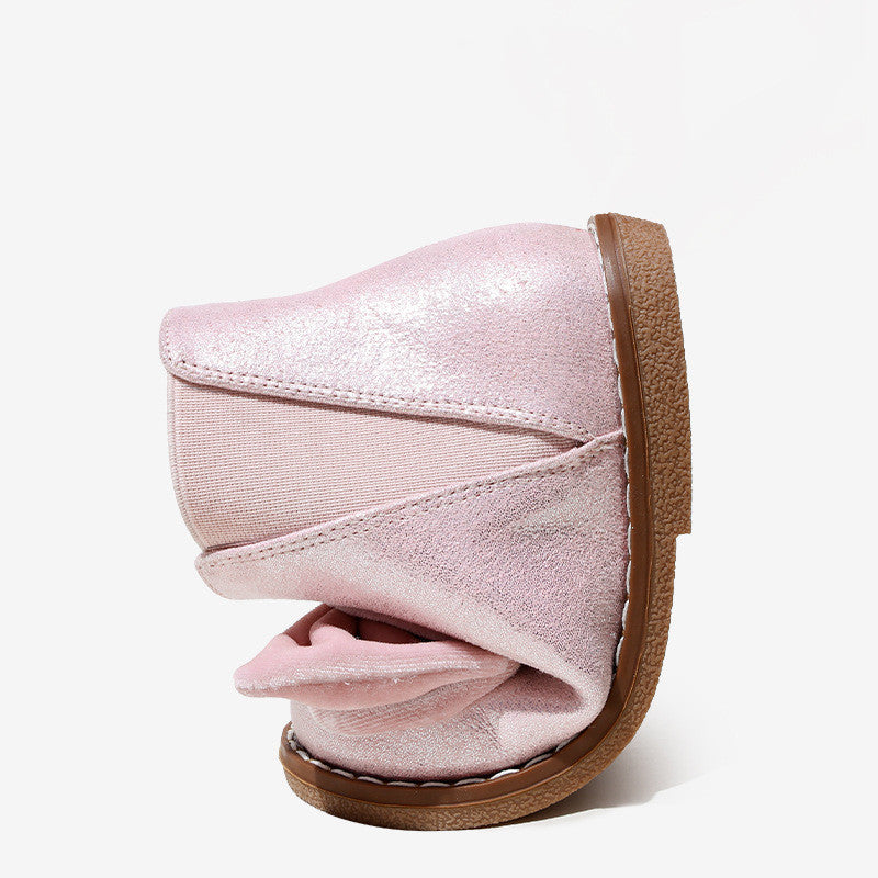Baby Lane: Adorable British Style Short Boots for Girls with Zipper