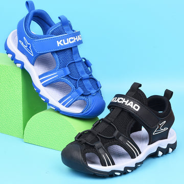 Baby Lane Stylish Black Boys' Sandals – Perfect for Summer Adventures!