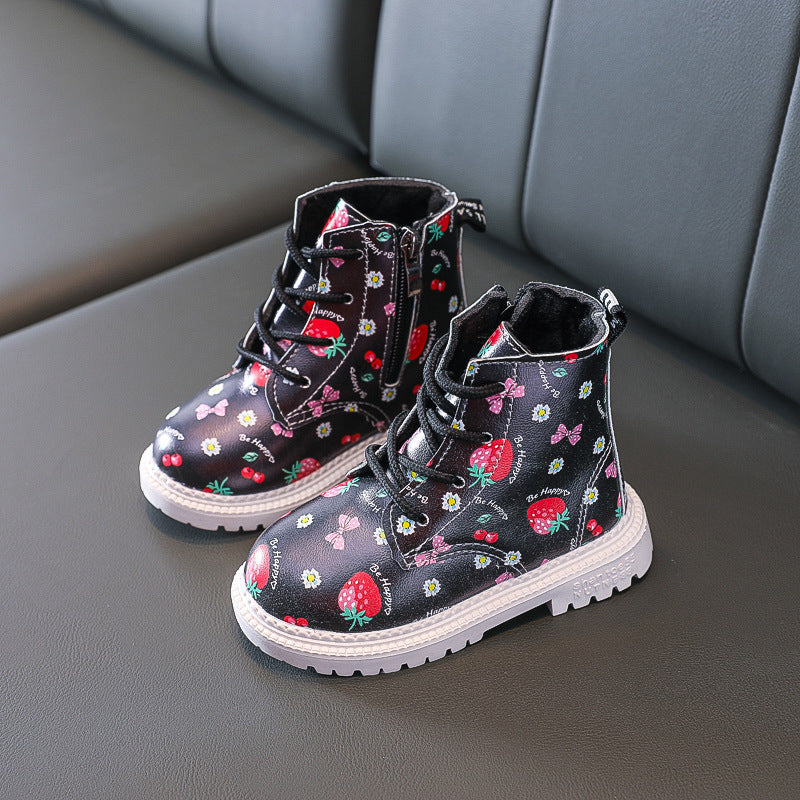 Baby Lane: Fun and Fashionable Girls' Strawberry Short Martin Boots