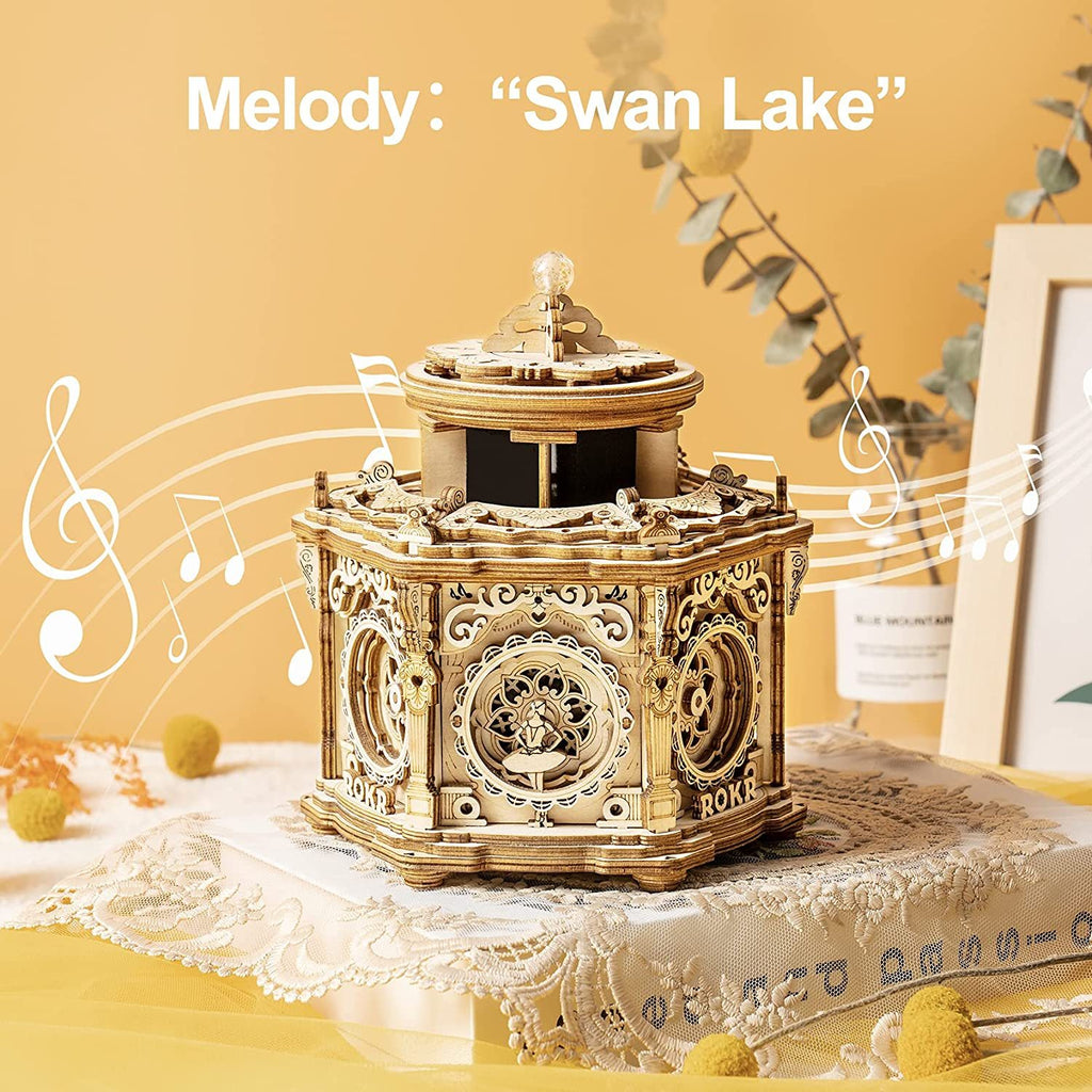 Babylane DIY 3D Wooden Music Box | Robotime Rokr Self-Assembly Project - Secret Garden
