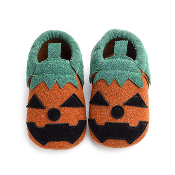 Babylane First Walking Shoes: Fun Halloween Pumpkin Slip-Ons for Kids