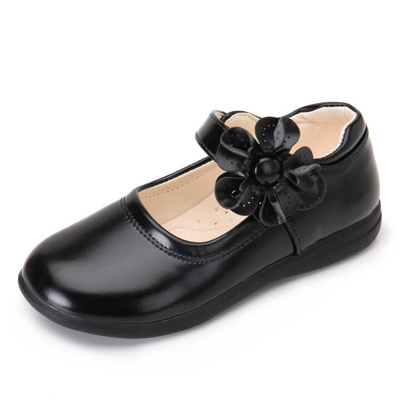 Baby Lane: Adorable Soft-Soled Princess Shoes for Big Kids – Black Student Style