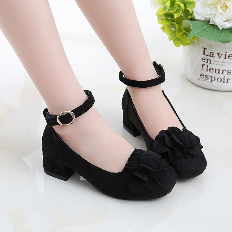 Baby Lane: Dazzling Girls' Princess High Heels in Leather – Ideal for Performances