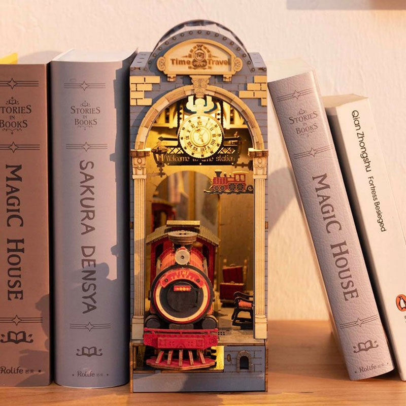 Baby Lane Rolife DIY Book Nook: Wooden Doll House with Shelf Light