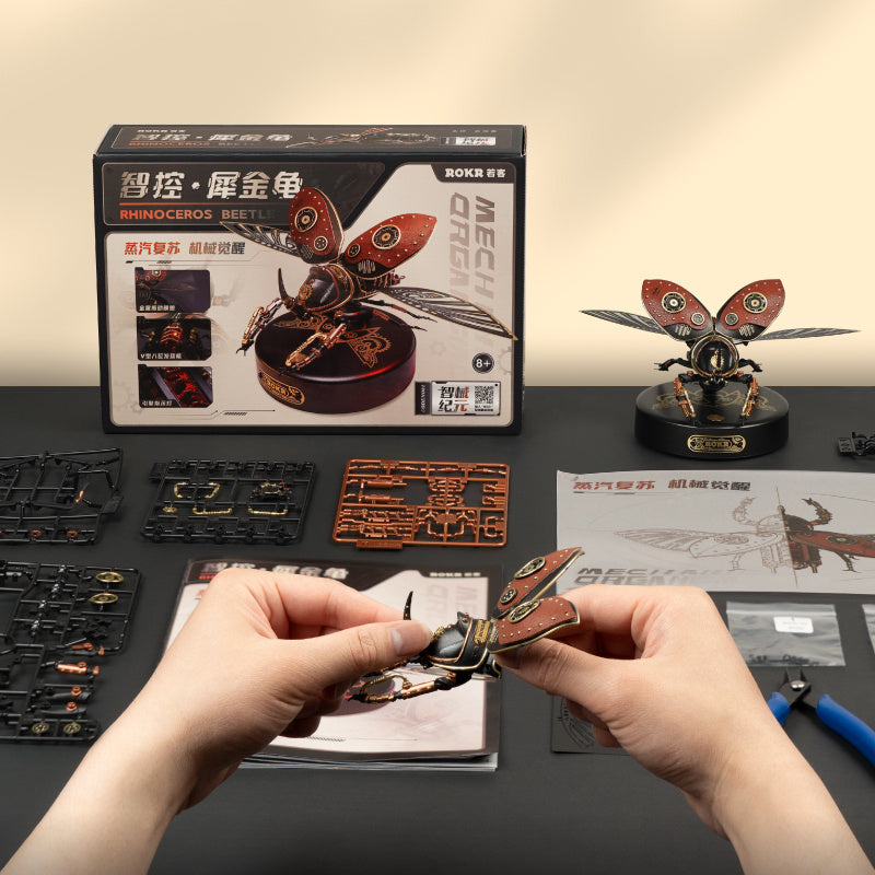 Baby Lane Robotime Rokr Metal 3D Puzzle: Rhinoceros Beetle Punk Style Gift - MI01