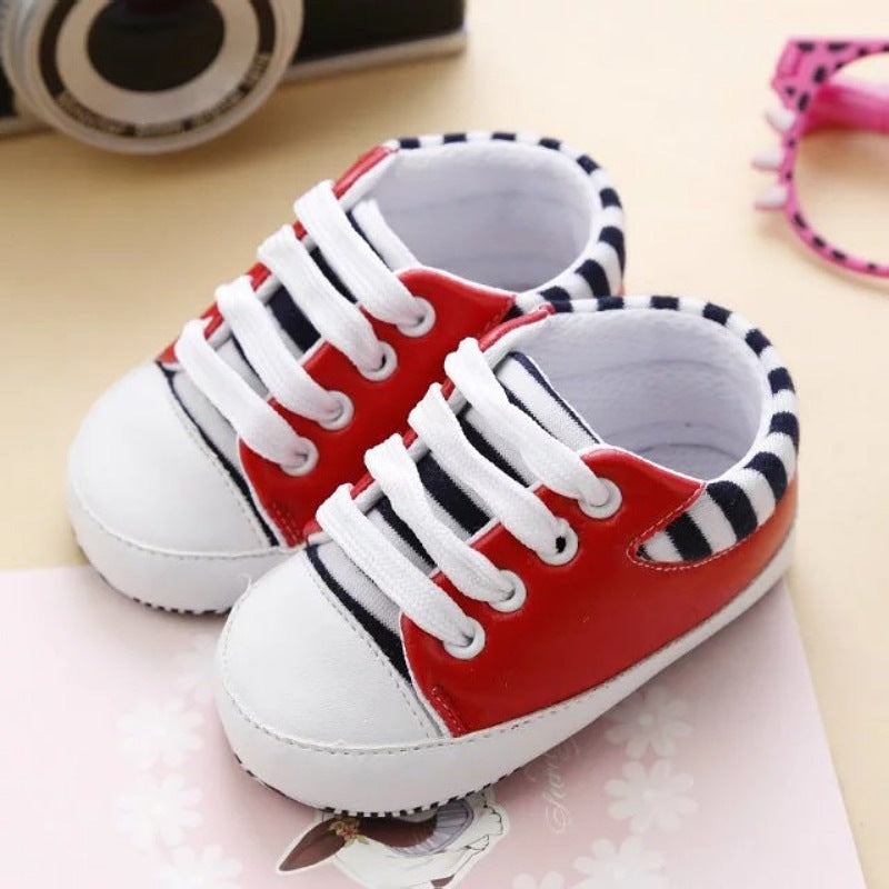 Baby Lane Adorable Unisex Toddler Shoes – Cotton Cartoon Lace-Up Canvas for Autumn!