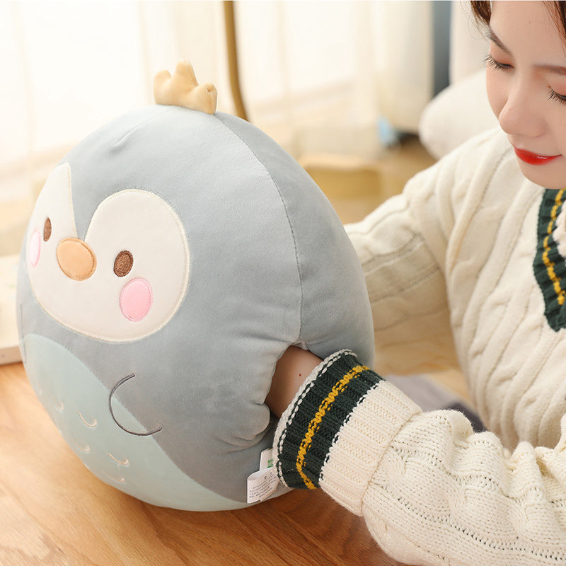Babylane Cute 35CM Cartoon Pillow | Dinosaur, Pig, Bear & Penguin Hands Warm Pillow