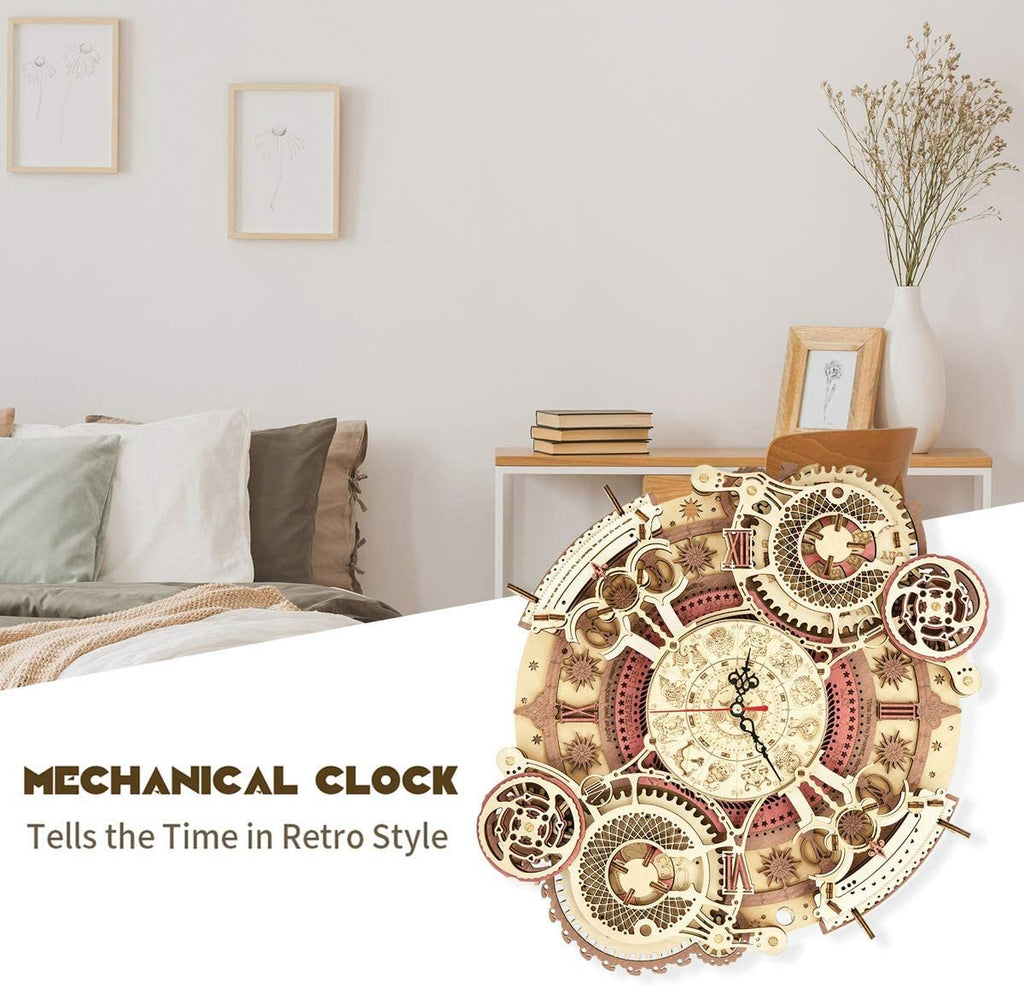 Baby Lane Robotime ROKR Time Art: Engaging Zodiac Wall Clock 3D Puzzle for Kids