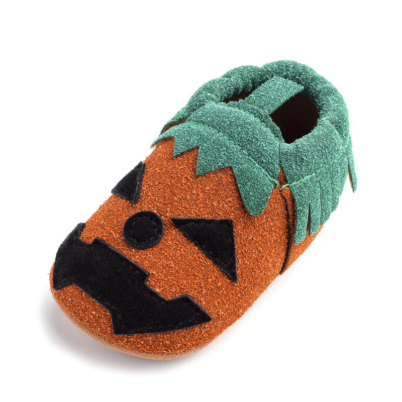 Babylane First Walking Shoes: Fun Halloween Pumpkin Slip-Ons for Kids