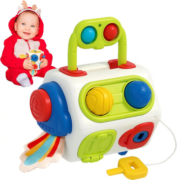 Babylane Montessori Sensory Busy Cube | 9-in-1 Fidget Toy for 1-3 Year Olds