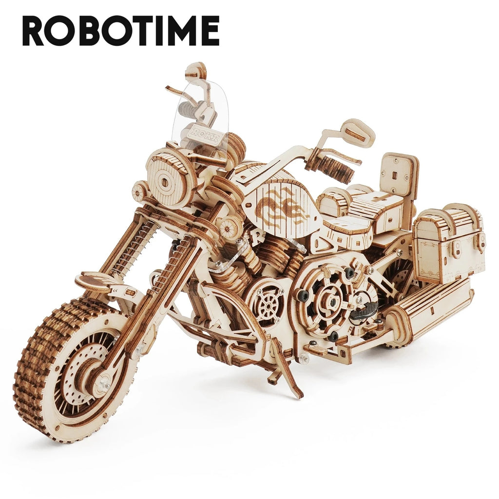 Baby Lane DIY Robotime Rokr Cruiser Motorcycle: Engaging Wooden Model LK504