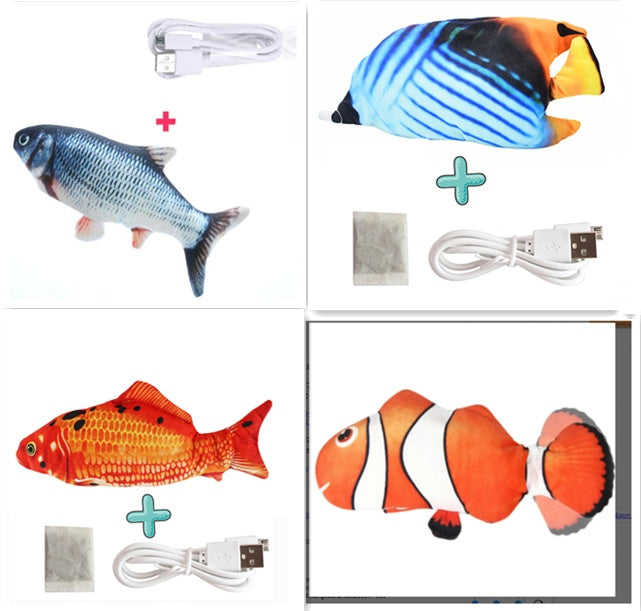 Baby Lane Simulation Fish Toy: Electric Jumping Fun for Cats!