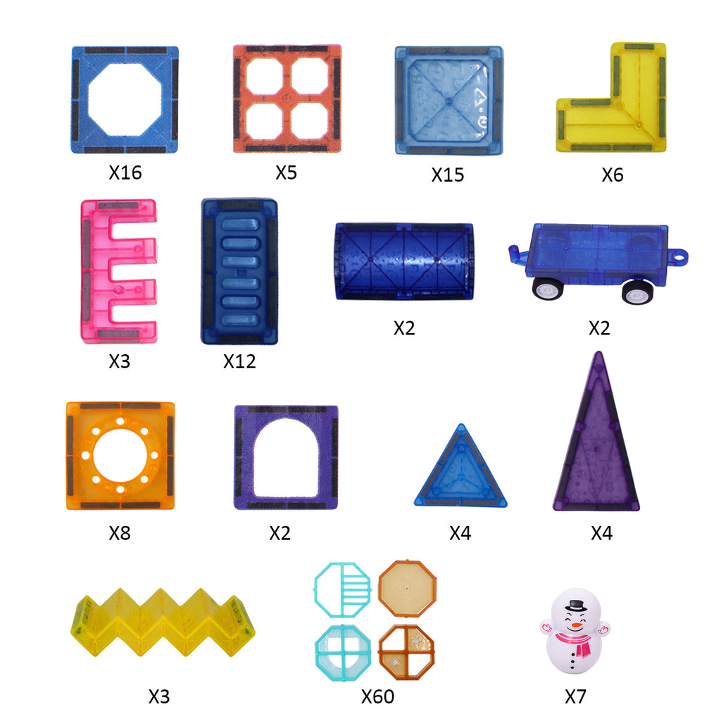 Baby Lane 149 PCS Magnetic Building Tiles Set: 3D STEM Toys with Cars for Kids' Creativity