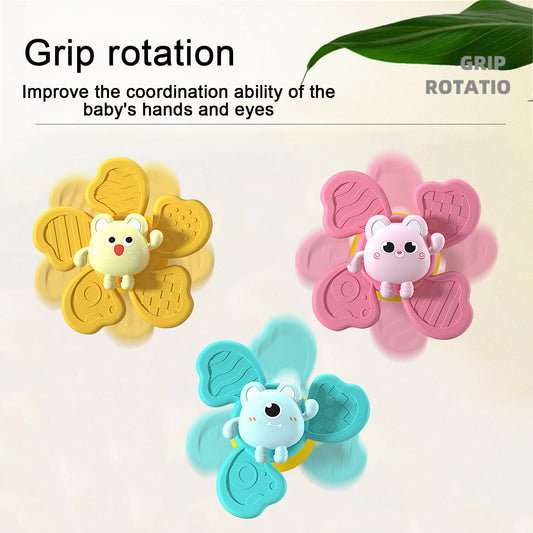 Babylane Fun Baby Bath Toy | Interactive Spinning Top with Suction Cups