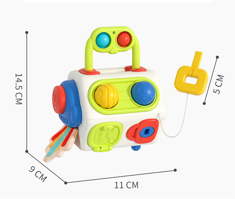 Babylane Montessori Sensory Busy Cube | 9-in-1 Fidget Toy for 1-3 Year Olds