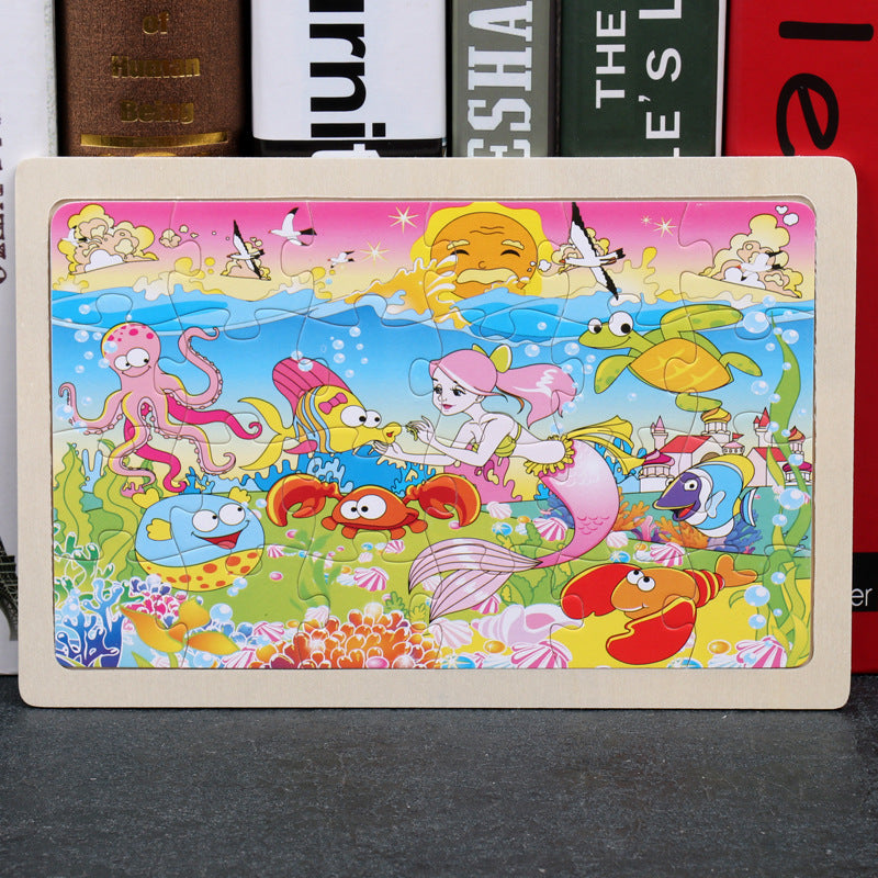 Baby Lane 80 PCS Wooden Animal Puzzle: Engaging Educational Toys for Kids