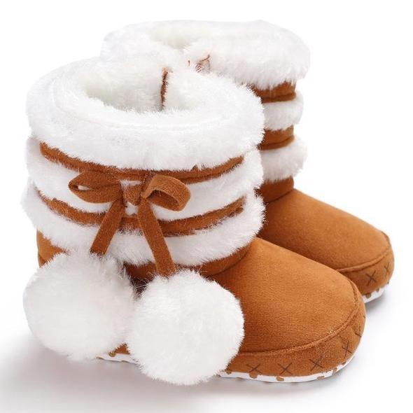 Baby Lane: Stylish Winter Booties with Fun Pom Poms for Kids