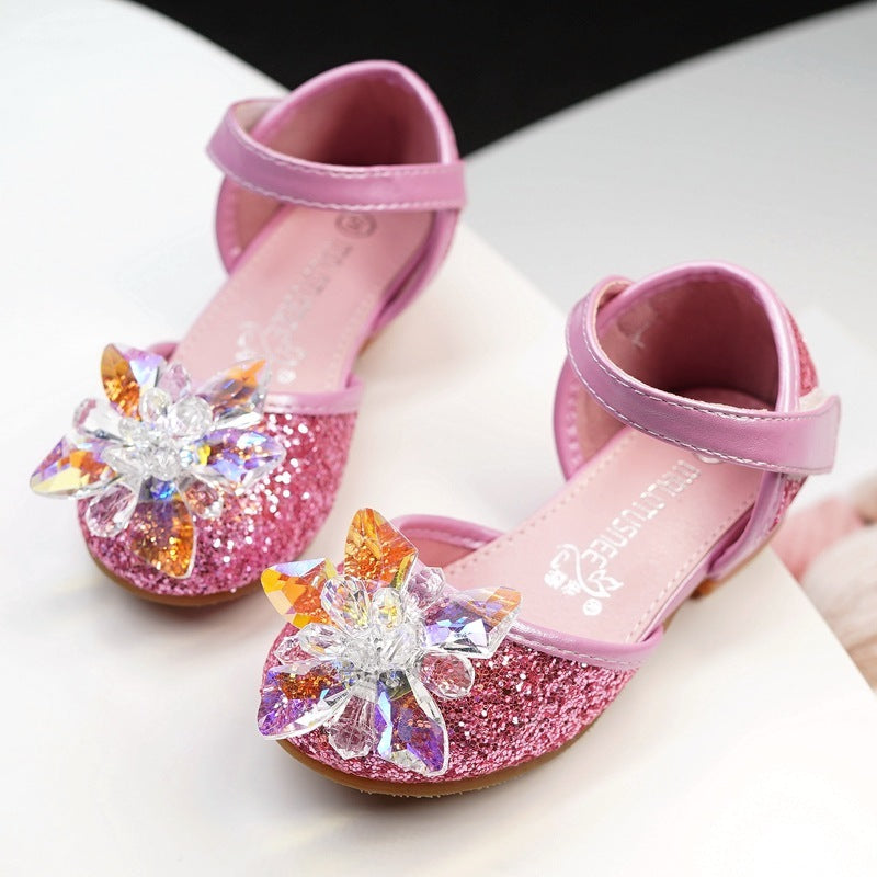 Baby Lane: Trendy Girls' Crystal Shoes – Beautiful Rhinestone Single Shoes