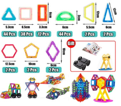 Baby Lane Educational Magnetic Piece Set: Interactive Building Blocks for Kids