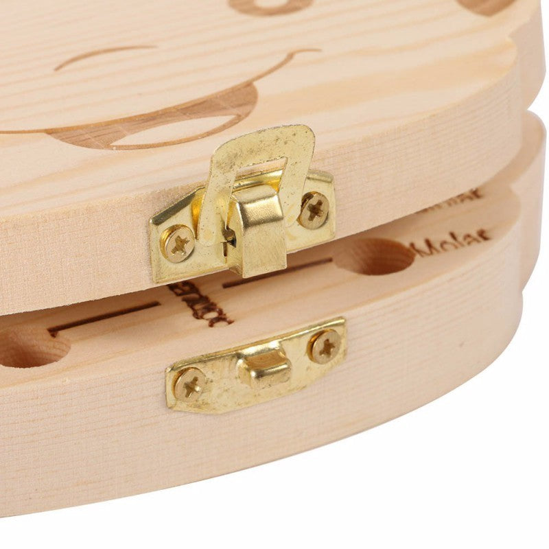 Baby Lane Kids Tooth Organizer: Charming Wooden Storage Box