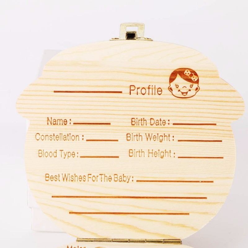 Baby Lane Kids Tooth Organizer: Charming Wooden Storage Box