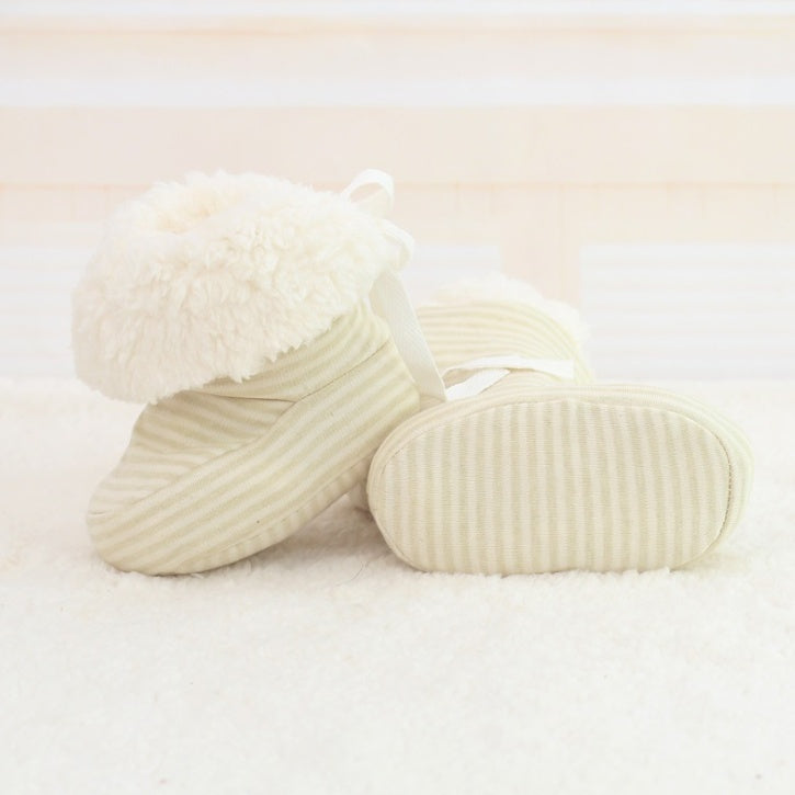 Baby Lane: Warm Print First Walkers for Babies – Soft Soled Toddler Shoes
