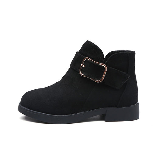 Baby Lane: Adorable Big Kids Suede Leather Boots – Ideal for School and Play