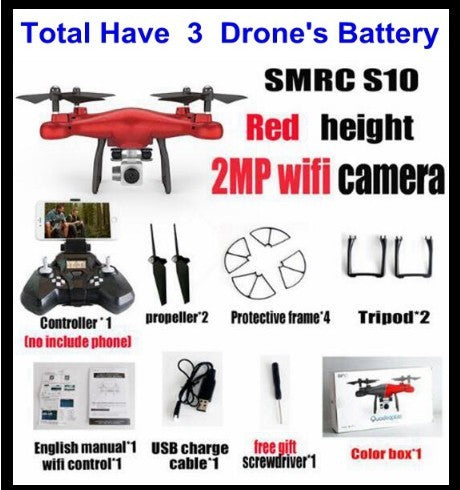 Baby Lane S10 FPV Quadcopter – WiFi 2MP Camera Racing Drone Kit