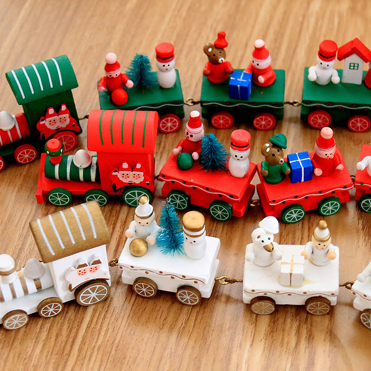 Baby Lane 4 PCS Mini Wood Train Toys: Fun and Durable Playset for Kids