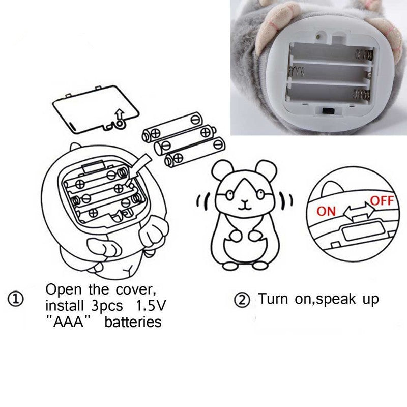 Babylane Little Talking Hamster | 15CM Plush Toy for Kids