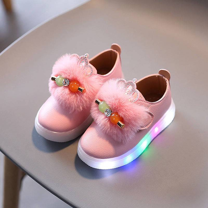 Baby Lane: Stylish Kids' Soft Sole Board Shoes – Fun Flashing Lights