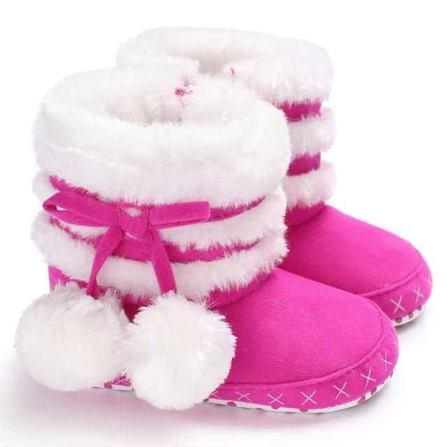 Baby Lane: Stylish Winter Booties with Fun Pom Poms for Kids
