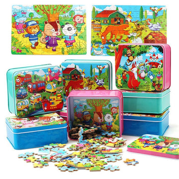 Baby Lane 80 PCS Wooden Animal Puzzle: Engaging Educational Toys for Kids
