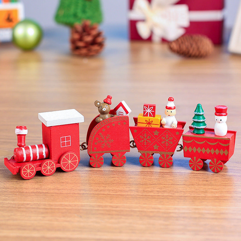 Baby Lane 4 PCS Mini Wood Train Toys: Fun and Durable Playset for Kids