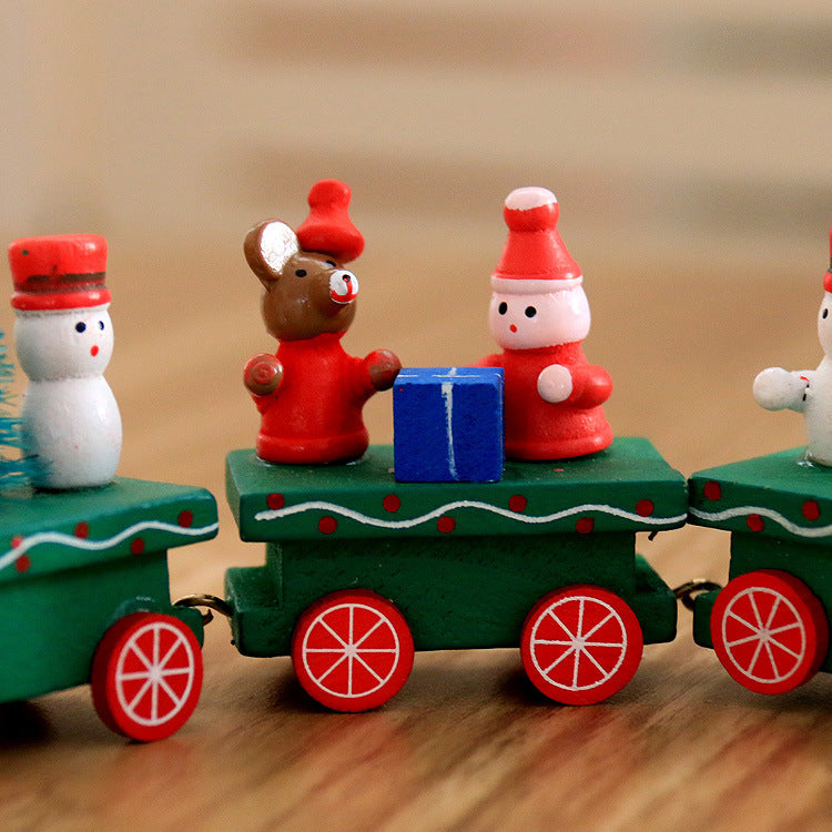 Baby Lane 4 PCS Mini Wood Train Toys: Fun and Durable Playset for Kids