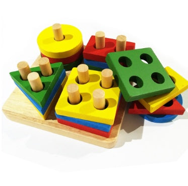 Baby Lane Wooden Puzzle Game: Educational Geometric Shapes Toy for Kids