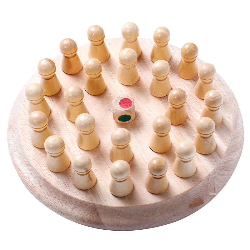 Baby Lane Children's Wooden Memory Chess: Educational Toy for Early Learning