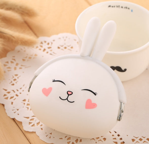 Baby Lane Lovable Rabbit Silica Gel Purse – Fun Key Bag for Ladies