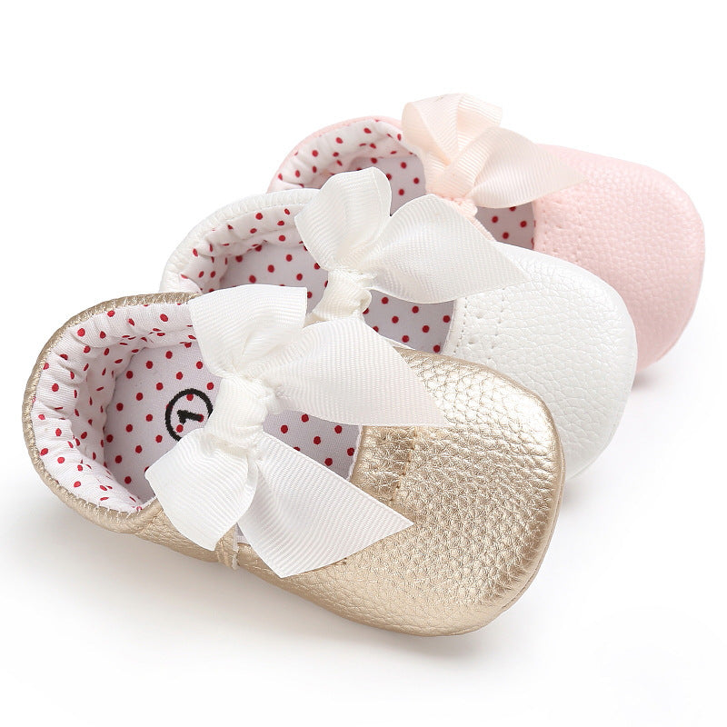 Baby Lane: Comfortable Soft Sole Baby Shoes – Stylish PU Princess Design