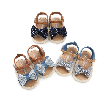 Baby Lane: Trendy Cloth Sole Lace Sandals for Toddlers