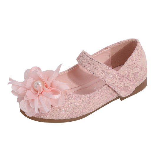 Baby Lane: Charming Girls' Dress Shoes – Flower Lace Design for Little Princesses