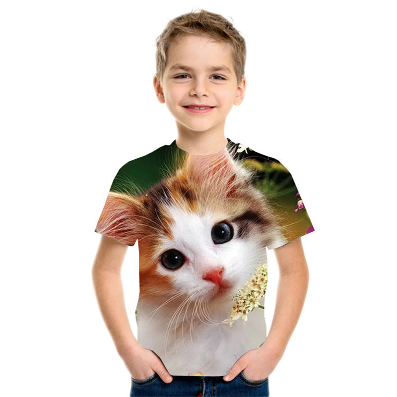 Babylane Kids' Fashion T-Shirt | 3D Digital Printing Short Sleeve Top