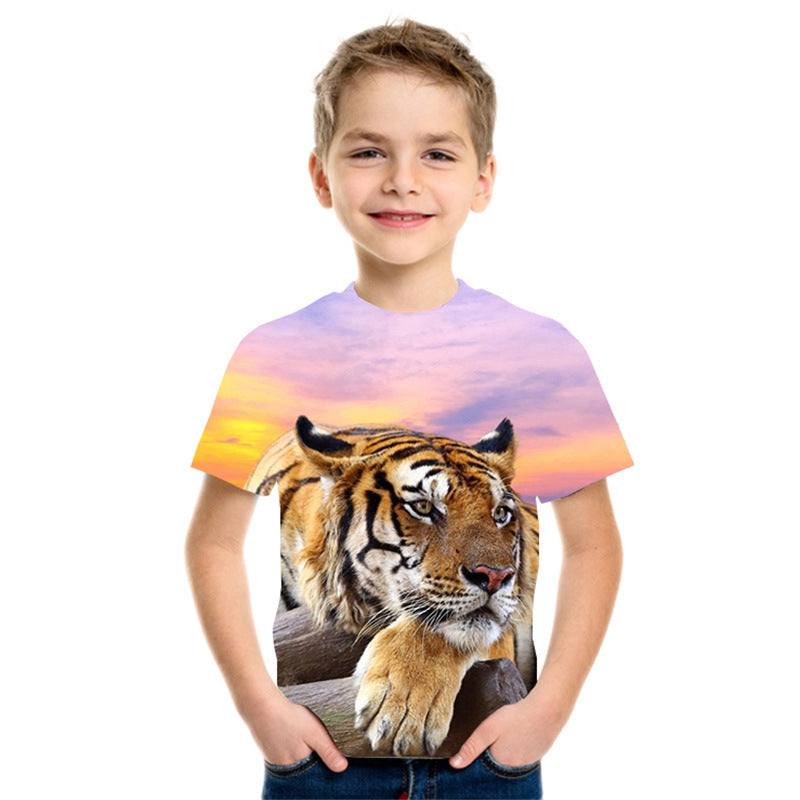 Babylane Kids' Fashion T-Shirt | 3D Digital Printing Short Sleeve Top