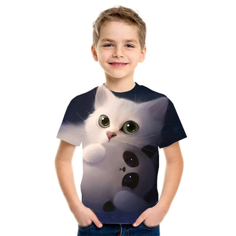 Babylane Kids' Fashion T-Shirt | 3D Digital Printing Short Sleeve Top